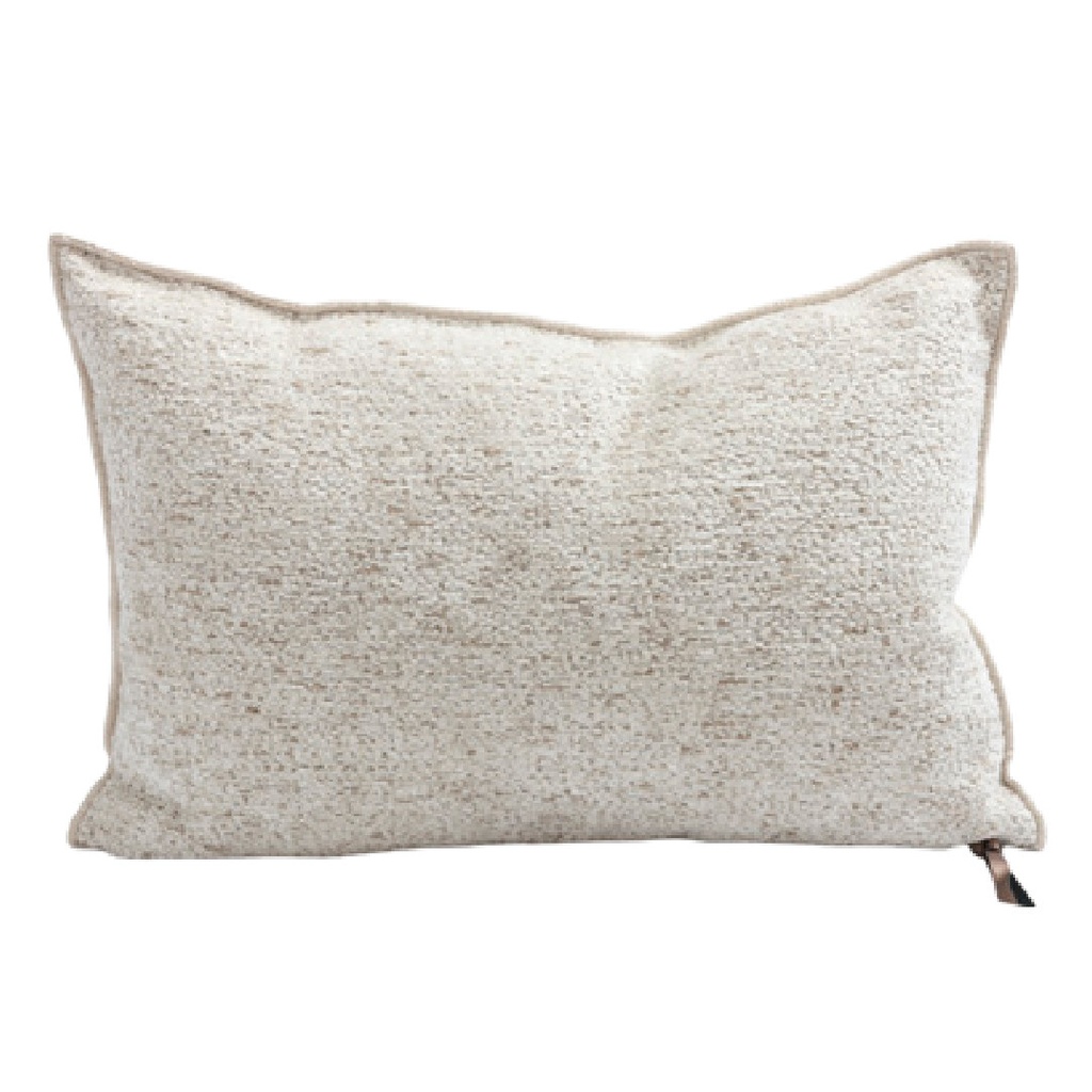 Coussin Vice Versa Chenille Pollock - off white
