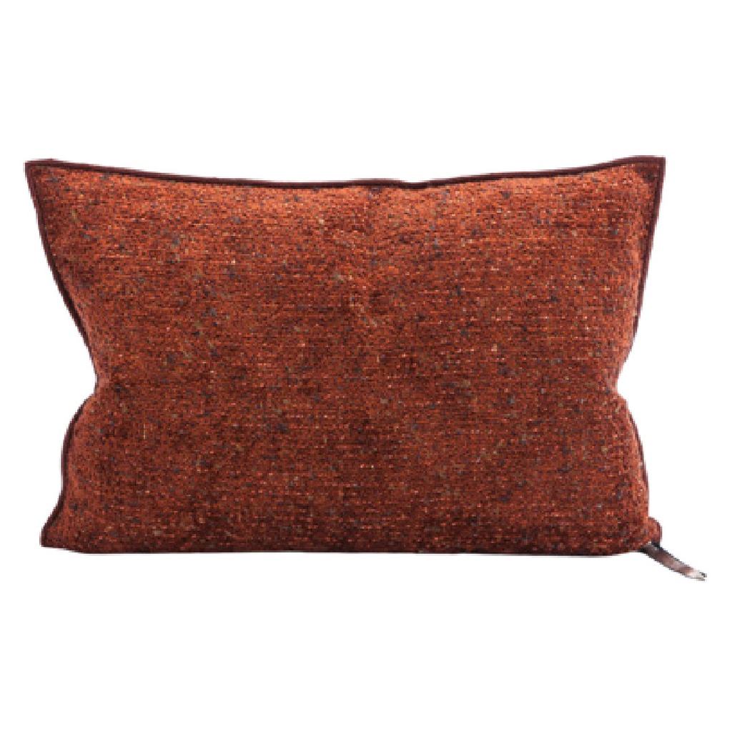 Coussin Vice Versa Chenille Pollock - paprika (65 x 65 cm)