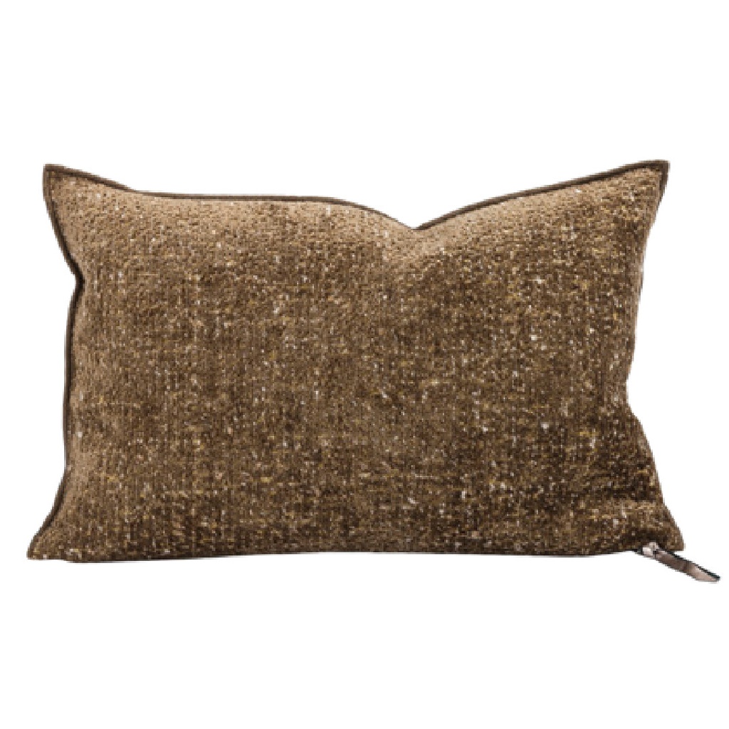 Coussin Vice Versa Chenille Pollock - bronze
