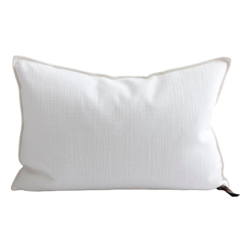 Coussin Vice Versa Chenille Como - blanc (65 x 65 cm)