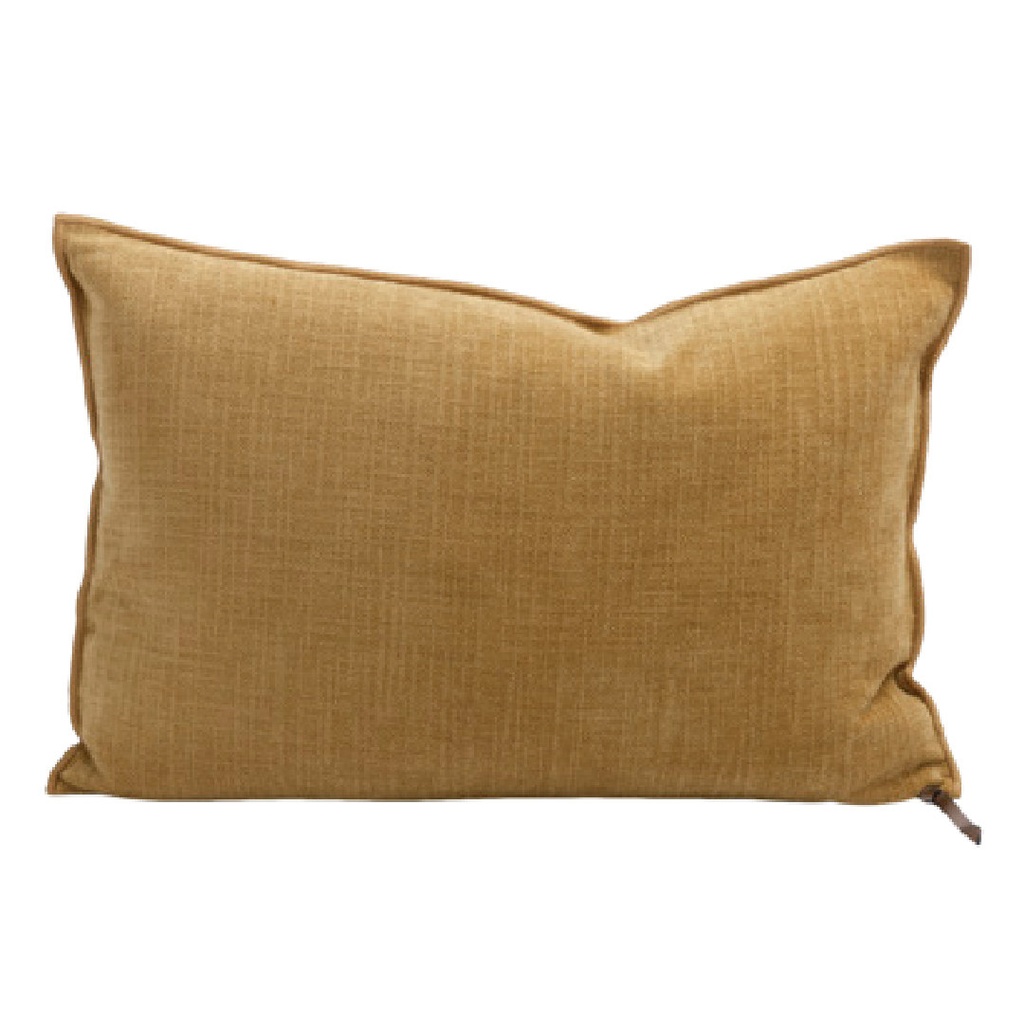 Coussin Vice Versa Chenille Como - ocre (65 x 65 cm)