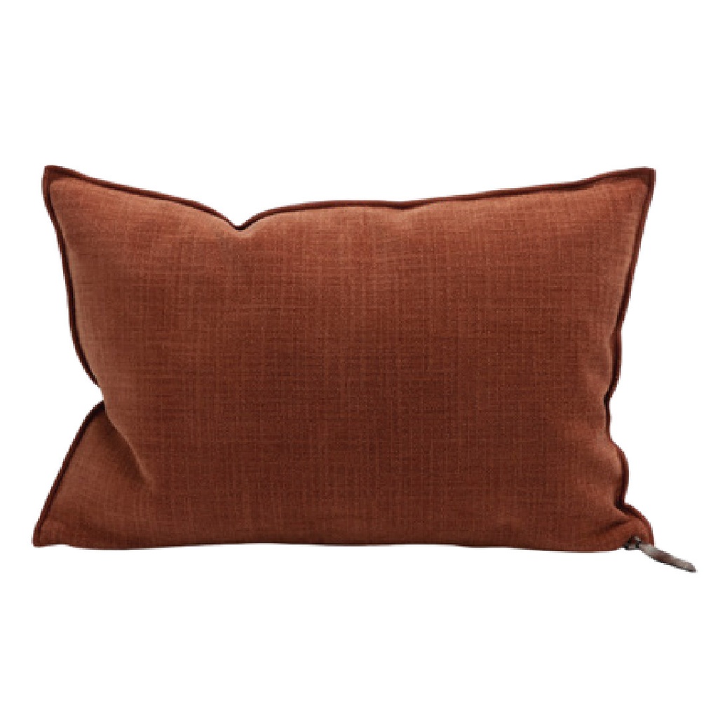 Coussin Vice Versa Chenille Como - sienne (65 x 65 cm)