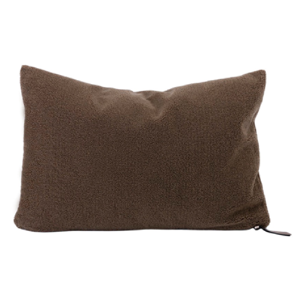 Coussin Vice Versa Bouclette Teddy - marron glacé