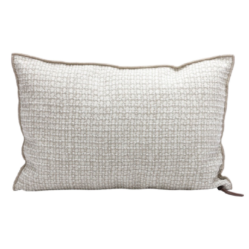 Coussin Vice Versa Jacquard Bistrot In & Outdoor - off white (65 x 65 cm)