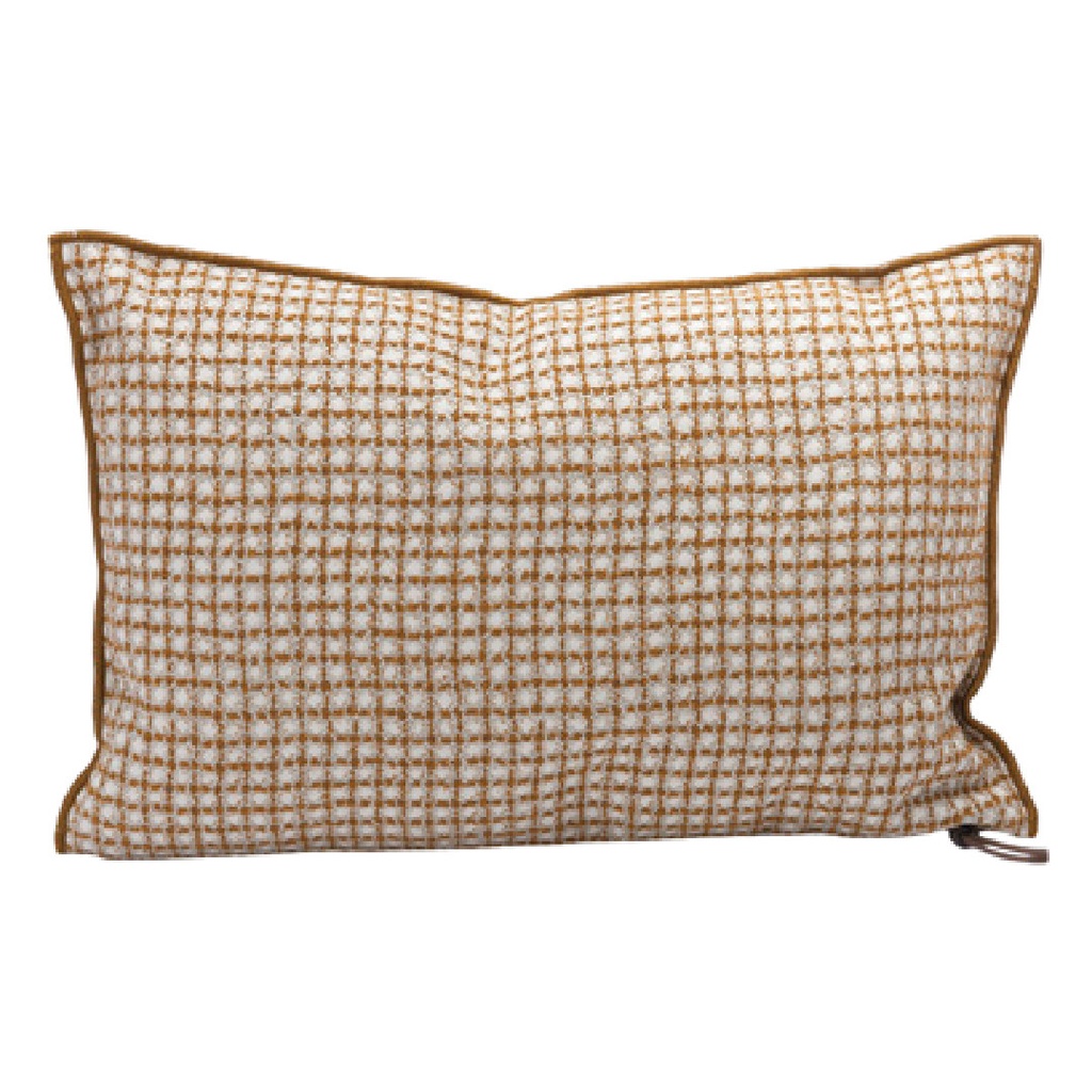 Coussin Vice Versa Jacquard Bistrot In & Outdoor - ambre (65 x 65 cm)