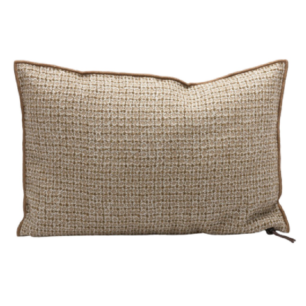 Coussin Vice Versa Jacquard Bistrot In & Outdoor - cappucino (65 x 65 cm)