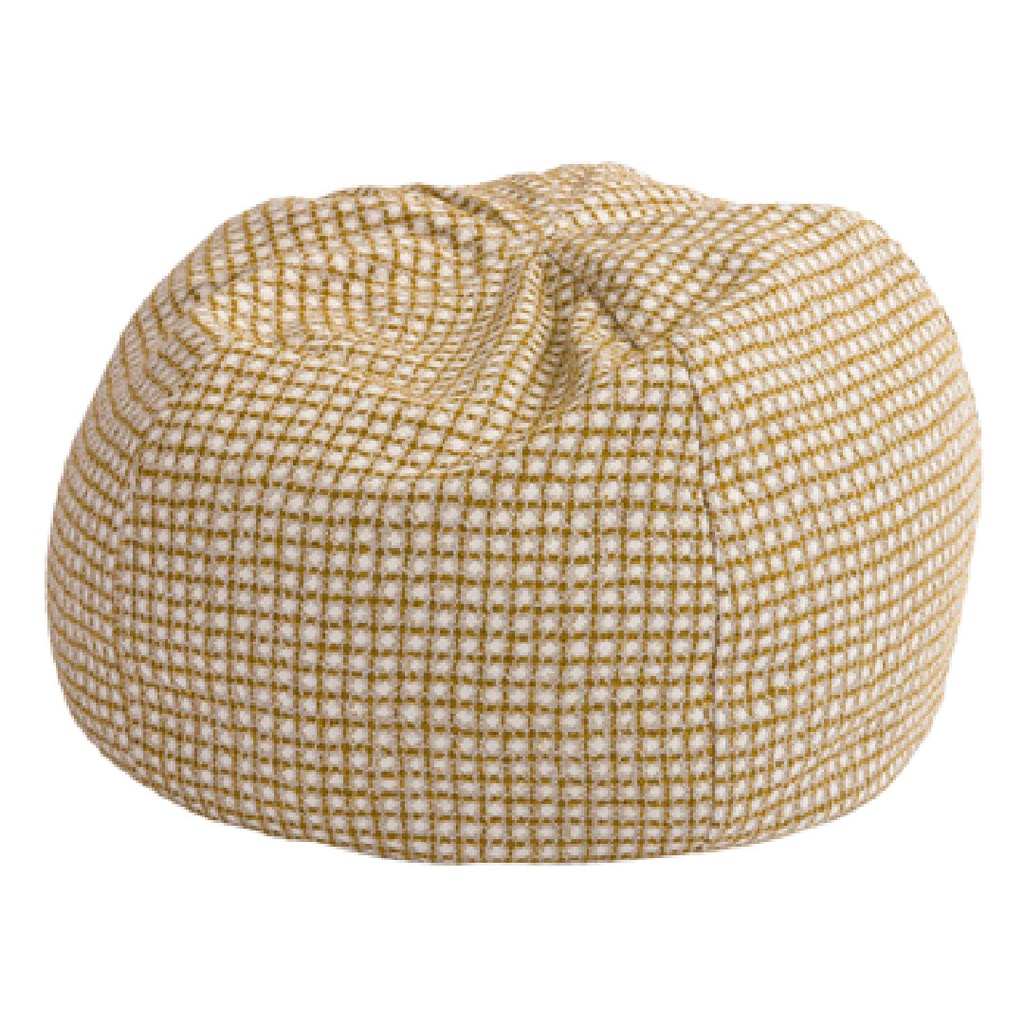 Pouf Bulle Jacquard Bistrot In & Outdoor - ocre (40 x 60 cm)