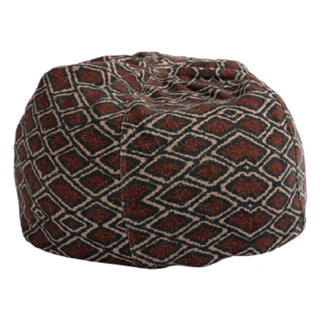 Pouf Bulle Lin Wabi-Sabi Imprimé - argile (40 x 60 cm)