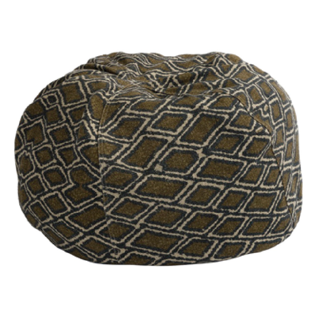 Pouf Bulle Lin Wabi-Sabi Imprimé - bronze