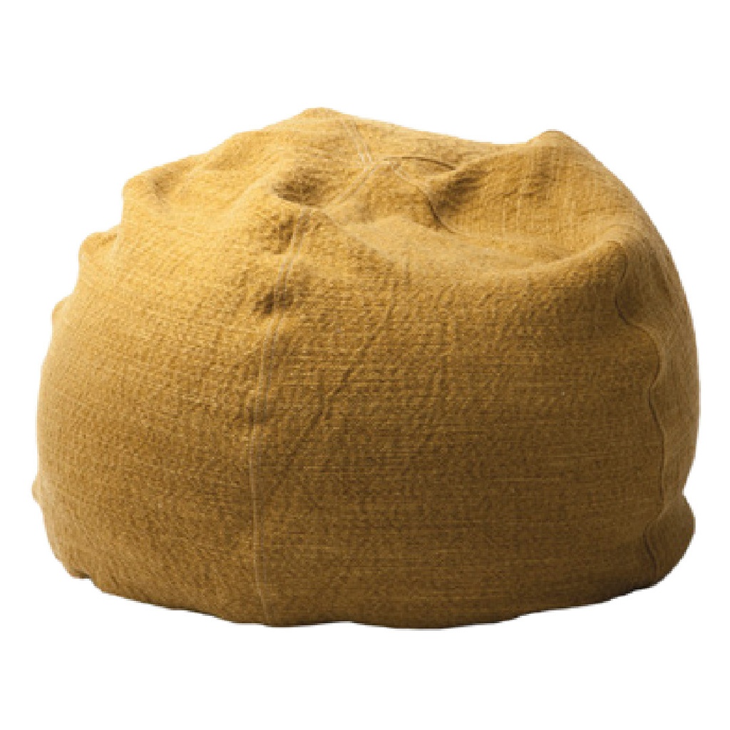 Pouf Bulle Toile Nomade - ocre (40 x 60 cm)