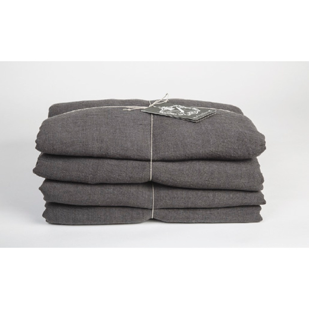 Drap Basic Lin Lavé - anthracite