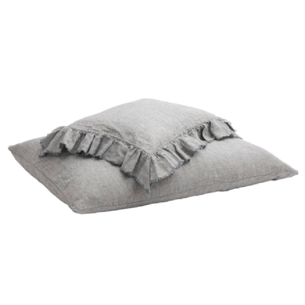 Taie d'oreiller Basic Lin Lavé Shaker - nuage