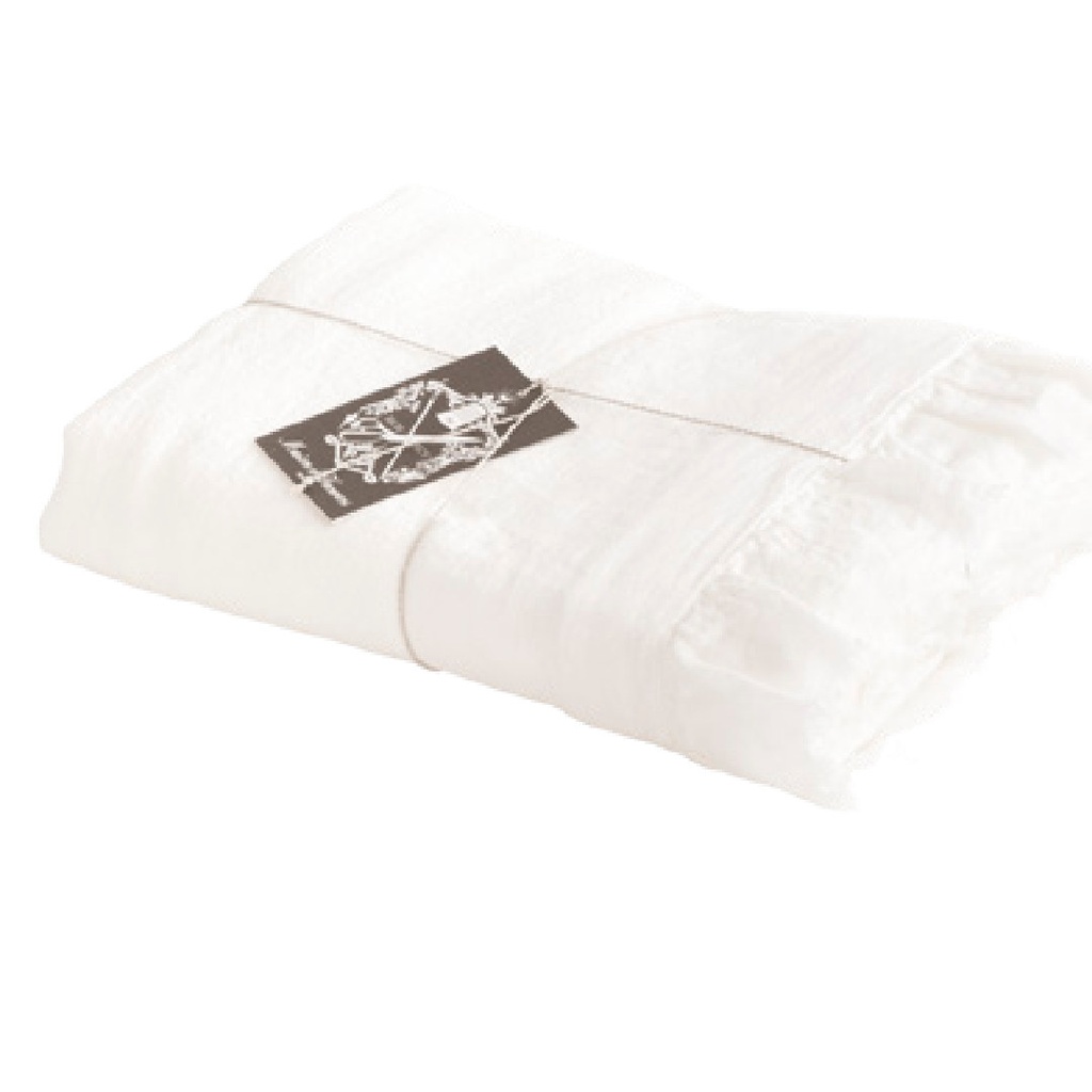 Housse de couette Boho Lin Lavé - blanc