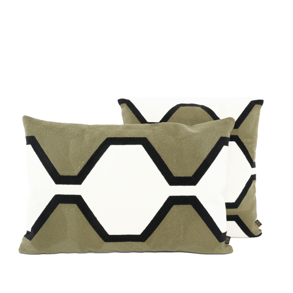[100496_06_080H] Housse de coussin Nassau Kaki