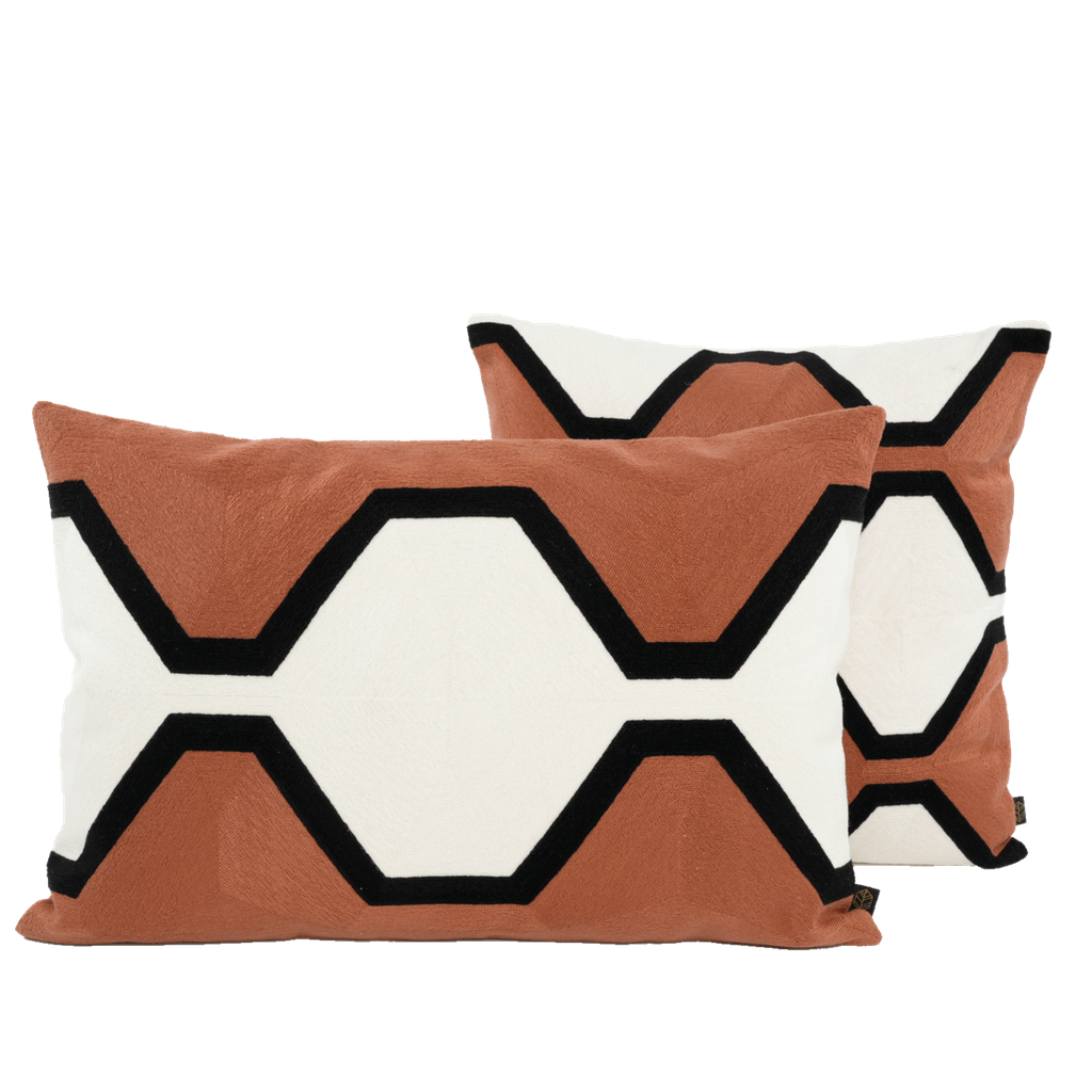[100496_08_080H] Housse de coussin Nassau Terre Brulee
