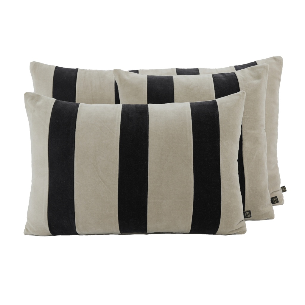 [100538_04_060H] Housse de coussin Rio Noir (40 x 60)