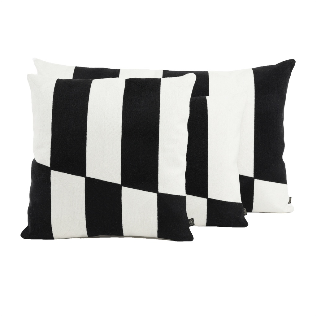 [100532_03_060H] Housse de coussin Sidney Noir (40 x 60)