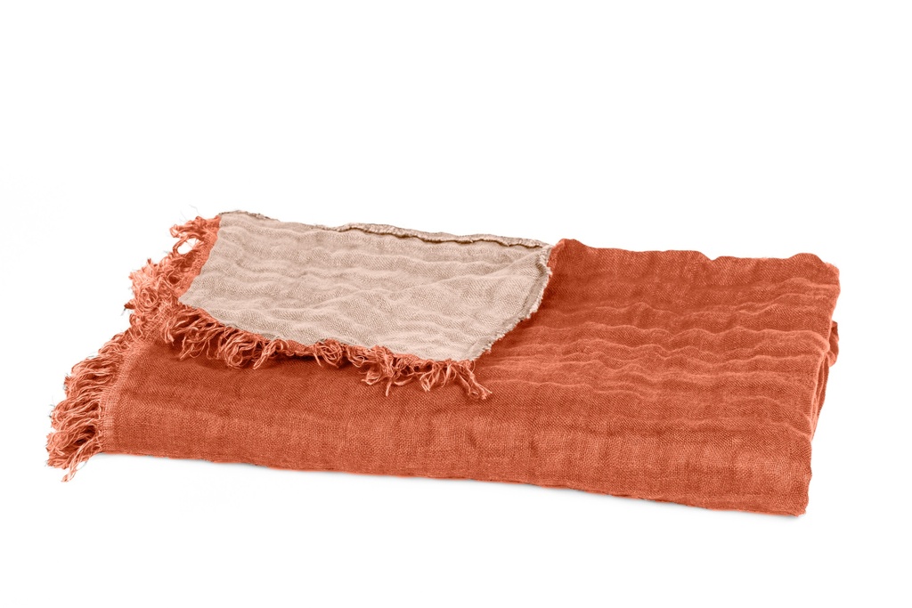 [12325_28_130] Plaid Baya Mocaccino/cimarron — 135 x 200 cm