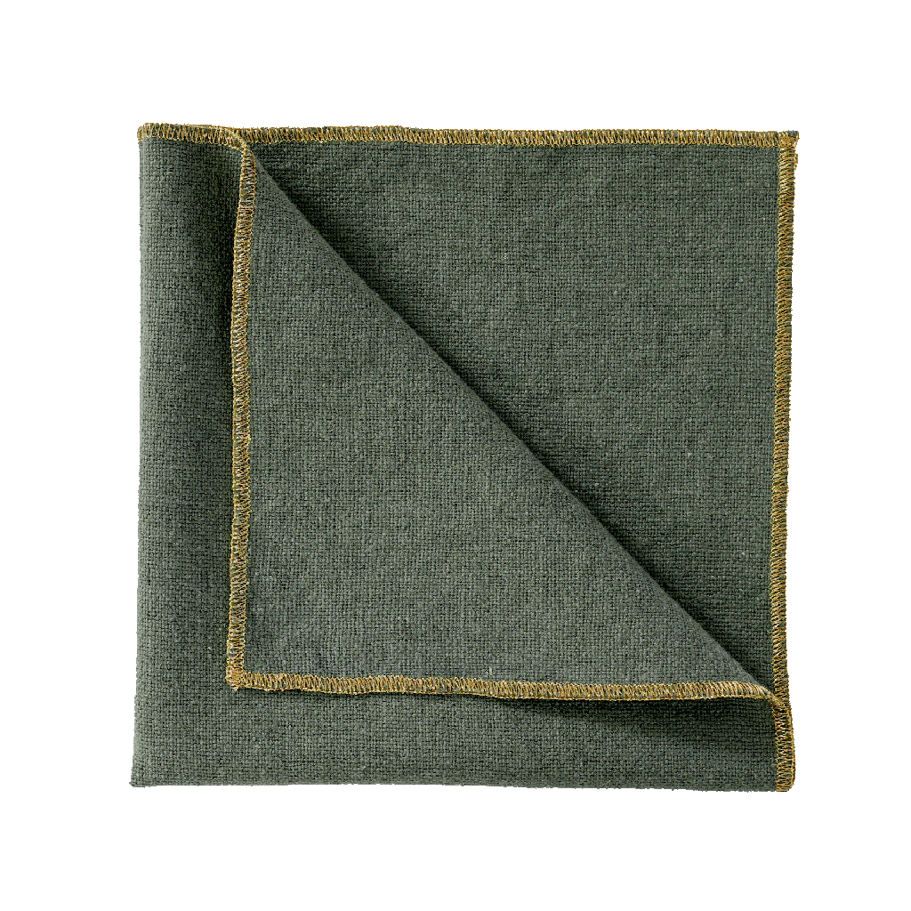 [100128_03_040] Serviette de table Verone Kaki — 40 x 40 cm