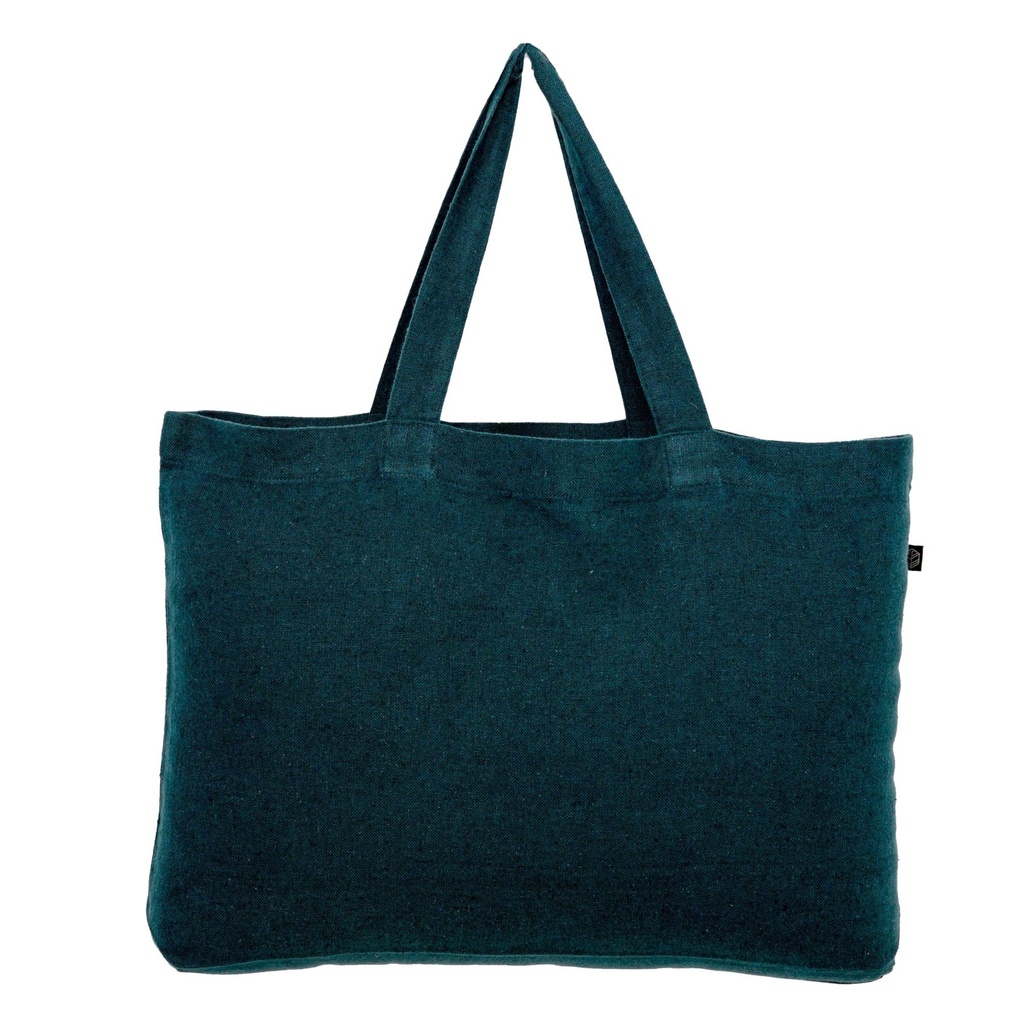 Cabas Haomy Lucciana Bleu de Prusse — 60 x 35 cm