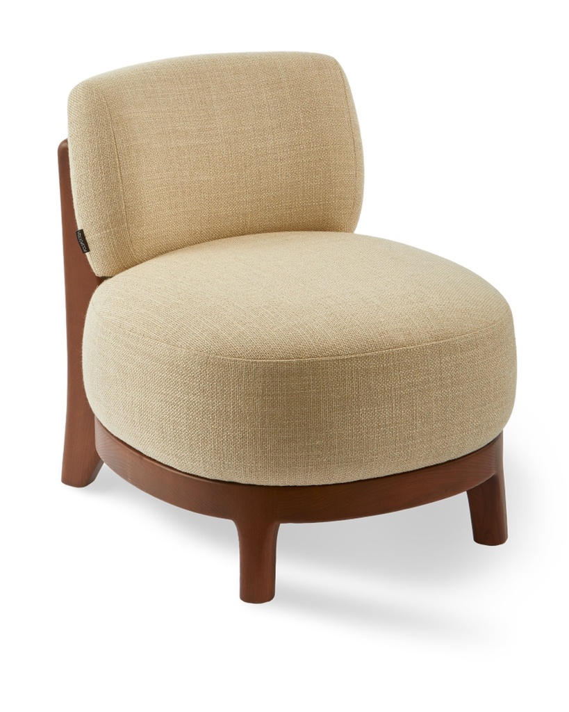Fauteuil Fizz Smooth – beige – l 64 × P 72 × H 73 cm