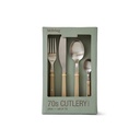 70s Cutlery : ménagère olive (16 pièces)
