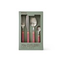 70s Cutlery : ménagère framboise (16 pièces)