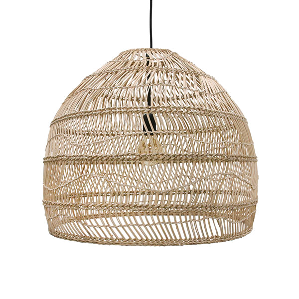 [VOL5015] Suspension boule osier naturel M