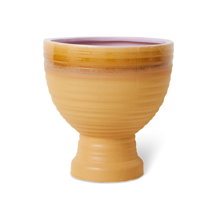 Cache-pot grès, caramel