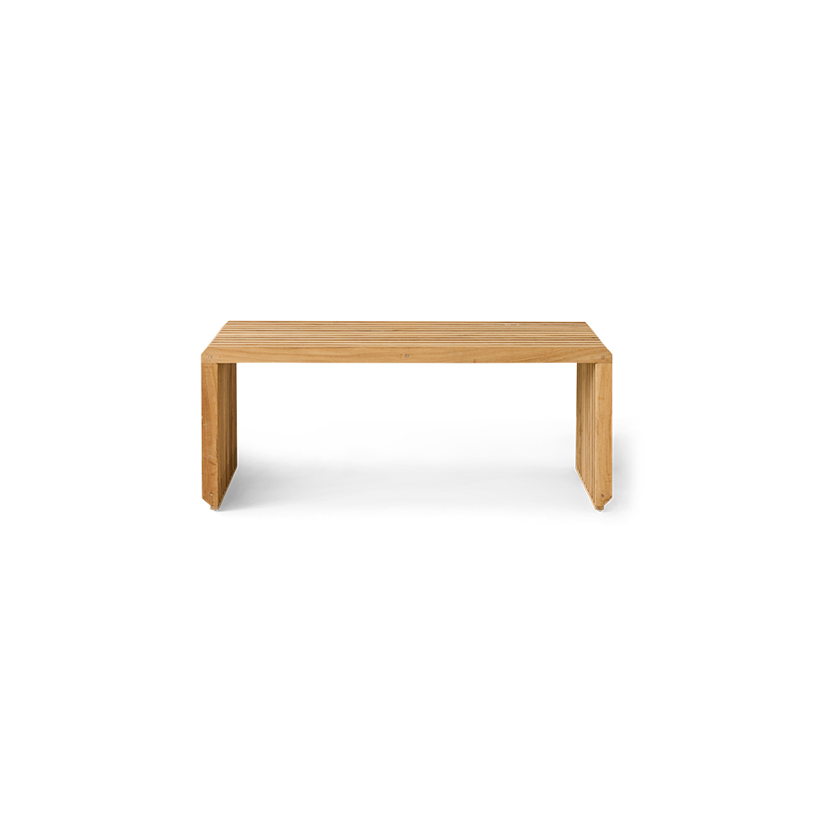 Banc à lattes, teck (96×43 cm)