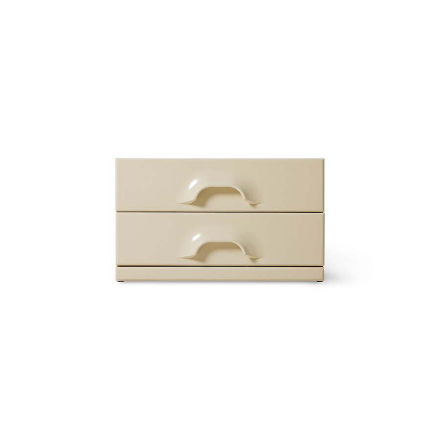 [MKA1984] Commode 2 tiroirs, crème