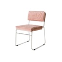 Chaise Endless : velours, rose litchi