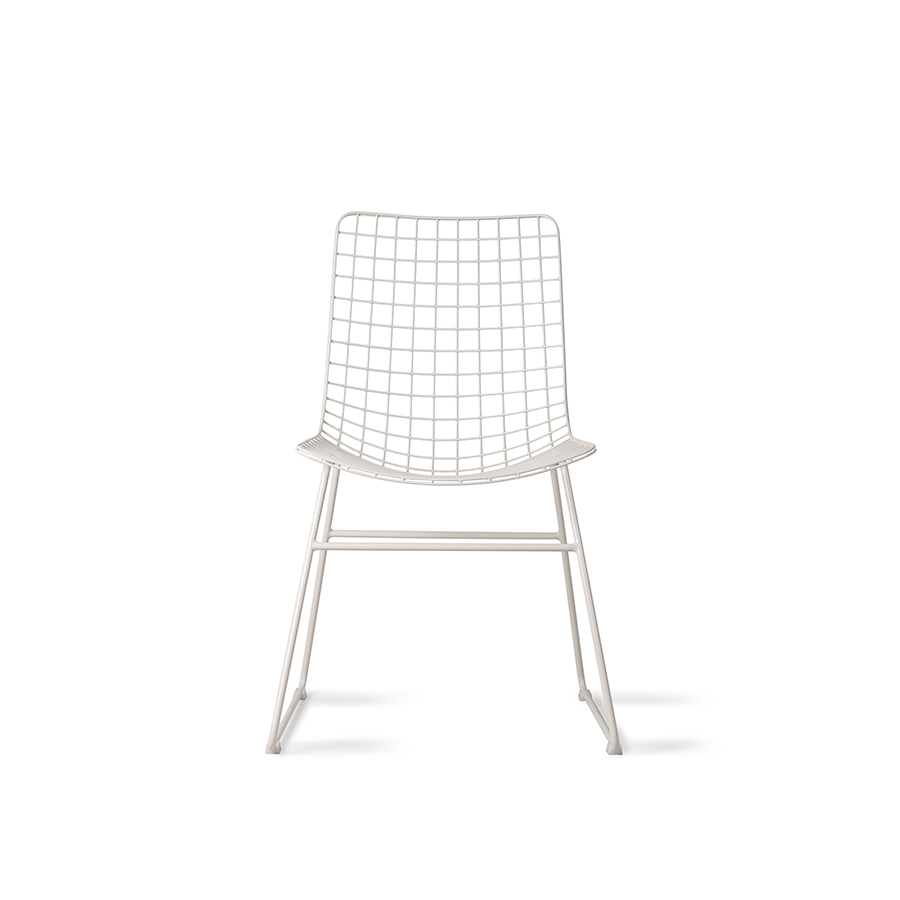 Chaise Wire métal, blanc