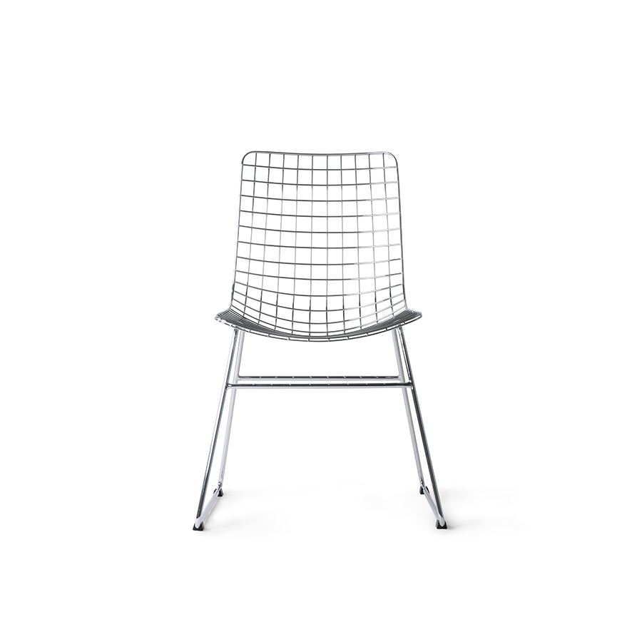 Chaise Wire métal, argent