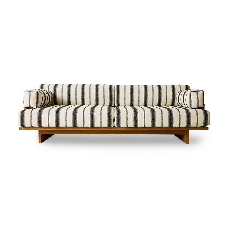 Canapé outdoor teck, chalkstripe
