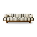 Canapé outdoor teck, chalkstripe