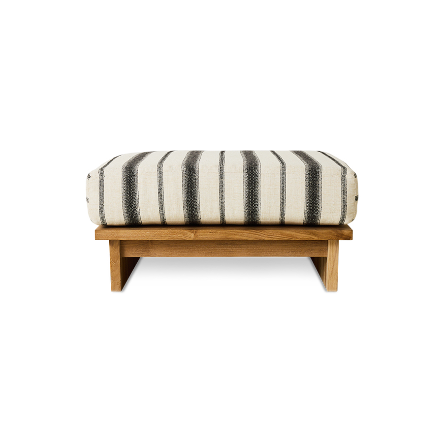 [OFU0005] Pouf outdoor teck, chalkstripe