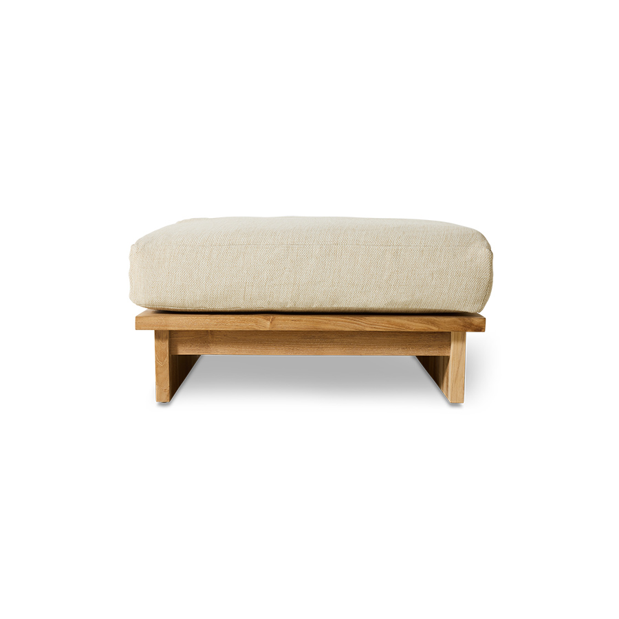 [OFU0006] Pouf outdoor teck, naturel