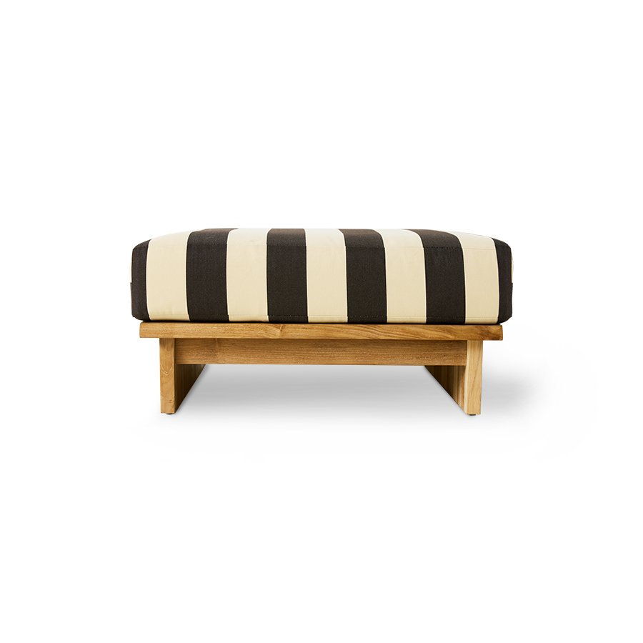 [OFU0008] Pouf outdoor teck, stracciatella