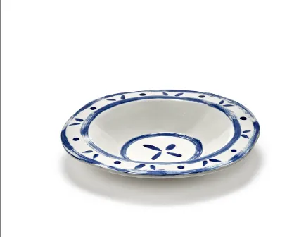 Bol de service 02 blanc/bleu