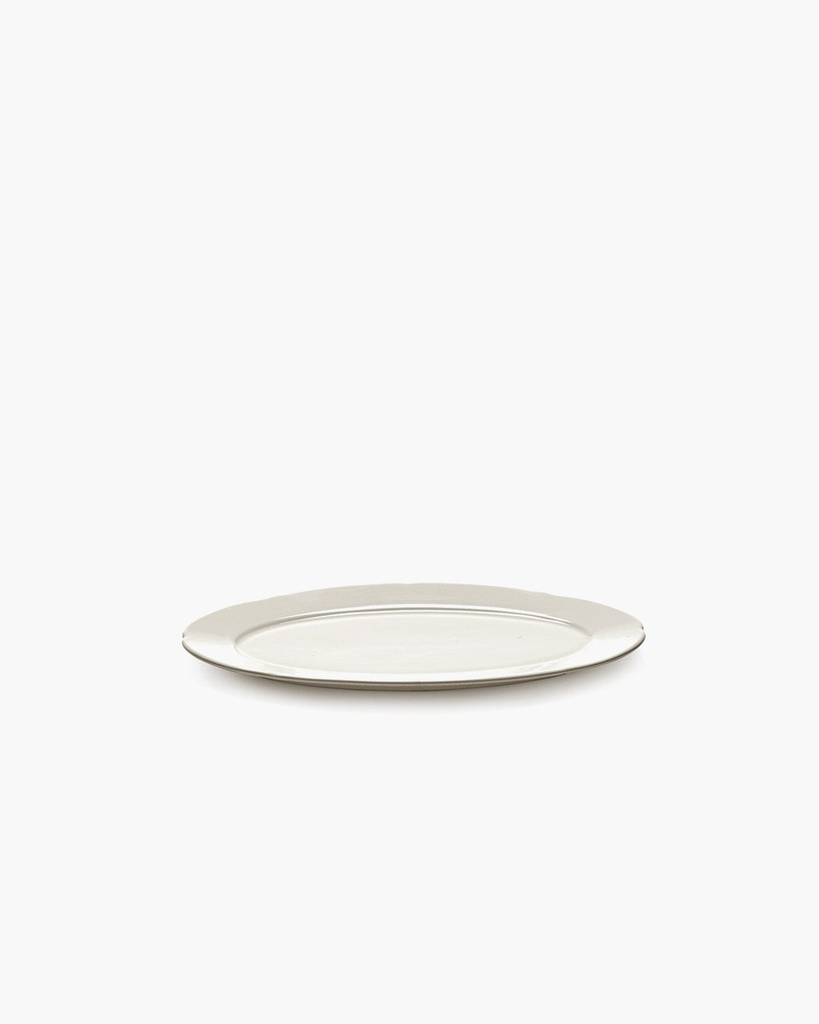 Assiette ovale S Silhouette – blanc