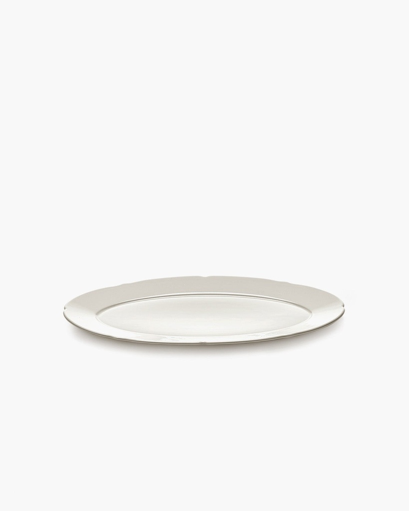 Assiette ovale M Silhouette – blanc