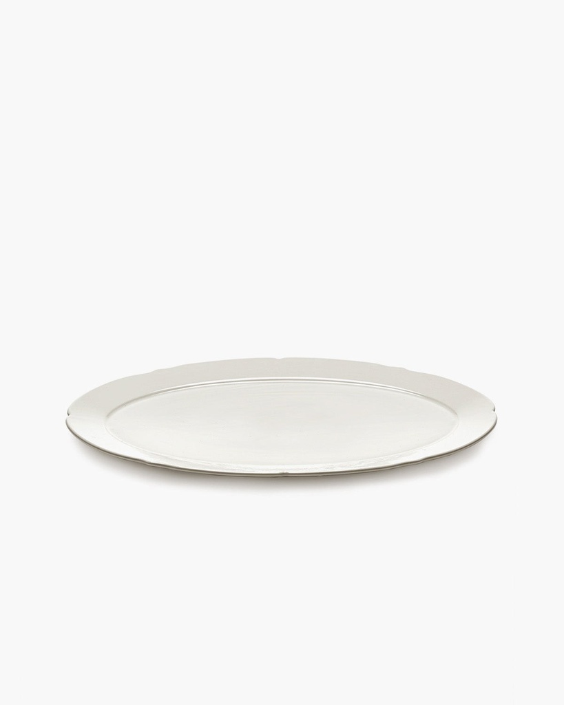 Assiette ovale L Silhouette – blanc