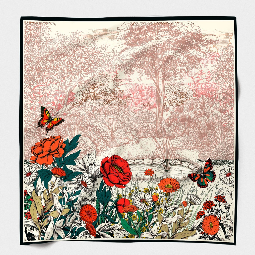 Carré de soie 50 × 50 cm