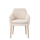 Chaise Saga – piètement bois, avec accoudoirs