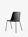 Chaise Rely HW65 – empilable, piètement tube noir