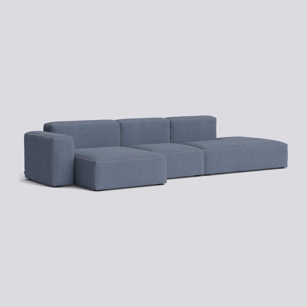Canapé Mags Soft 3 places – accoudoirs bas, méridienne