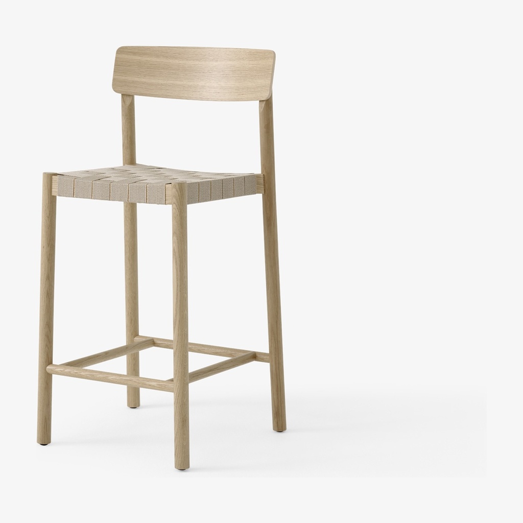 Chaise de comptoir Betty TK12 – assise sangle de lin