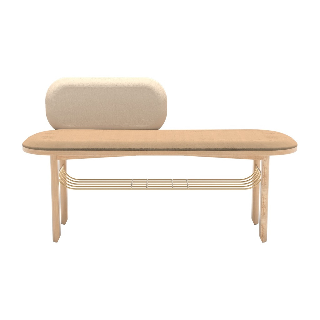 Banc Eustache – L 120 × P 40 × H 74 cm