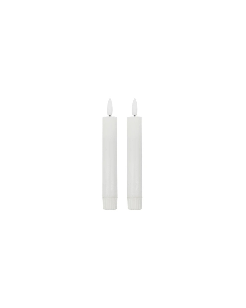 Bougie LED HDLED – blanc – H16 x Ø2 cm – lot de 2